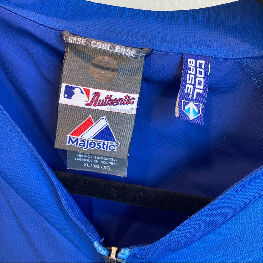 MLB Quarterzip Majestic Cool Base 2012 All Star Game Blue Windbreaker XL - Picture 2 of 9